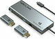 Wavlink Thunderbolt 3 Докинг станция с DisplayPort 4K Ethernet и свързване 2 монитора Сребрист (WL-UTD05H)