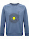 Sweatshirt Unisex, Organic "Space Vinyl Music", Blue