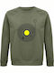 Sweatshirt Unisex, Organic "Space Vinyl Music", Khaki