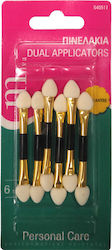 Milva Make Up Brush Set for Eye Shadow Dual Applicators 6pcs