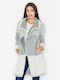 Figl M507 Women's Midi Coat Gray 111502