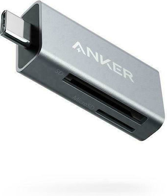 Anker Card Reader Type-C για SD/microSD Γκρι (A83700A2) | Skroutz.gr