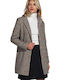 Figl M719 Women's Short Coat with Buttons Brown/Black