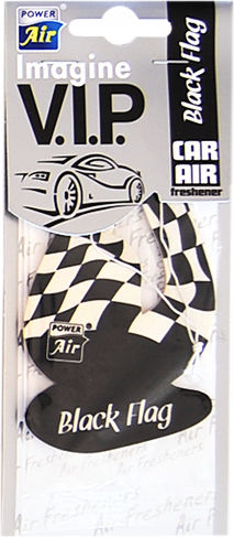 Power Air Car Air Freshener Tab Pendand VIP Imagine Black Flag