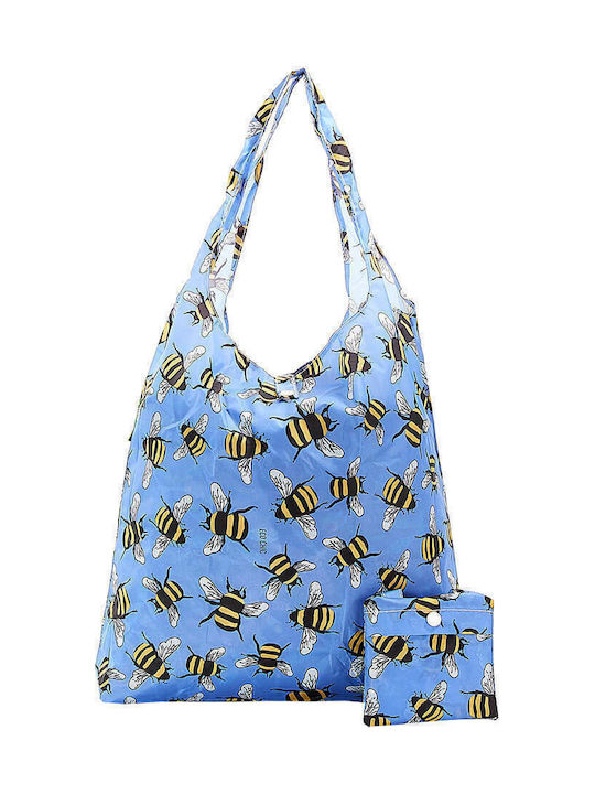 Eco Chic Bees Fabric Shopping Bag In Blue Colour