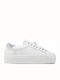 Damen Flatforms Sneakers Weiß