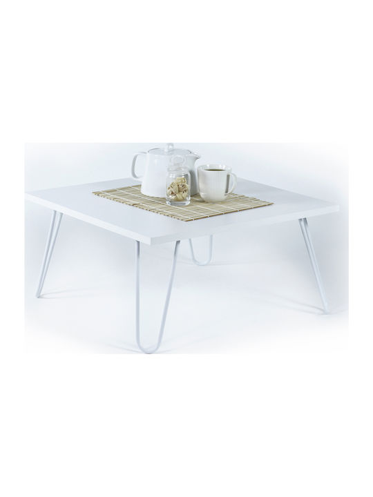 Square Coffee Table Sillia White L60xW60xH29cm