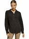 Edward Jeans Bentley Women's Denim Monochrome Long Sleeve Shirt Black