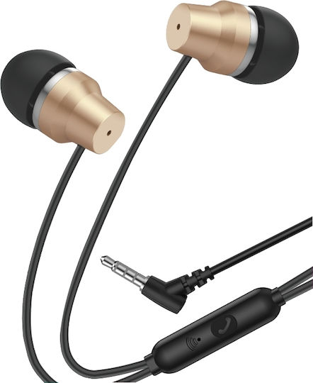 EJ-070 In-ear Handsfree with 3.5mm Connector Gold