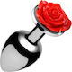 Booty Sparks Rose Πρωκτική Σφήνα Large Silver / Red 10.2cm