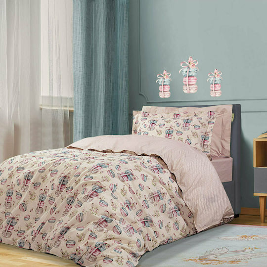 Greenwich Polo Club 8814 Set Kids Duvet Cover Single with Pillowcase Cotton Pink 160x240cm