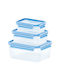 Emsa Clip & Close Lunchbox Kunststoff Transparent 3Stück