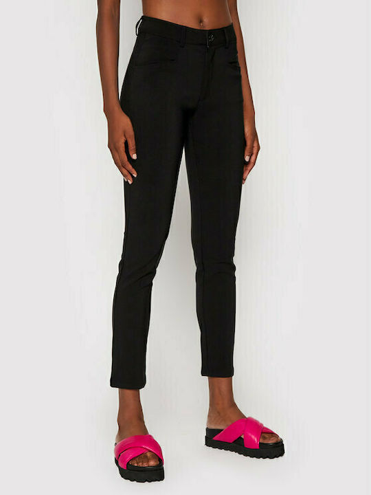 Desigual Coruna Women's Fabric Trousers in Slim Fit Black