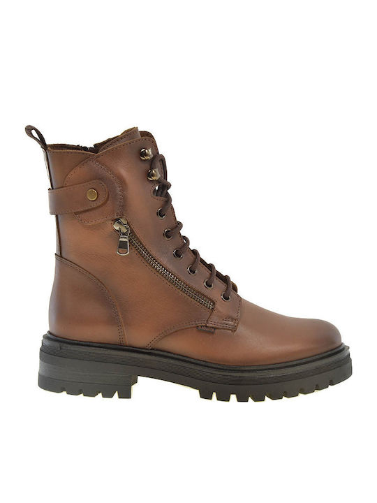 Ragazza Leather Women's Ankle Boots Tabac Brown
