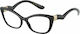 Dolce & Gabbana Plastic Eyeglass Frame Butterfly Black DG5078 501