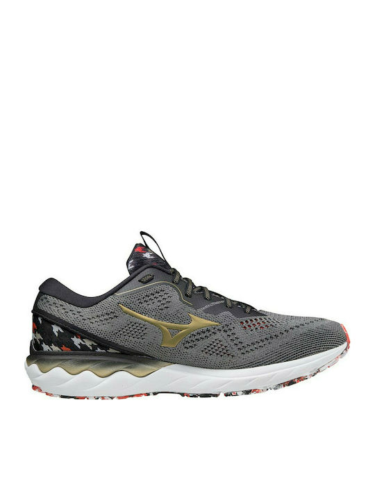 Mizuno Wave Skyrise 2 Ανδρικά Αθλητικά Παπούτσια Running Γκρι