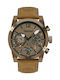 Timberland Holyoke Watch Chronograph Battery with Brown Leather Strap