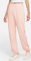 Nike Sportswear Essential Women's Jogger Sweatpants Pink Fleece