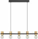 Eglo Chieveley Μοντέρνο Κρεμαστό Φωτιστικό Πολύφωτο Ράγα για 5 Λαμπτήρες E27 σε Μαύρο Χρώμα