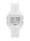 PUMA Digital Ceas Baterie cu Alb Curea de cauciuc