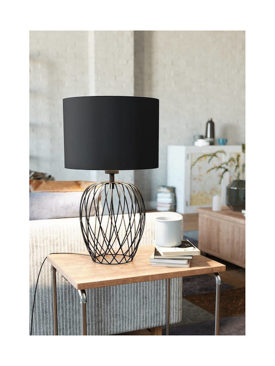 Eglo Nimlet Metal Table Lamp for Socket E27 with Black Shade and Base