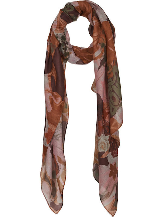 Desigual Camo Amore Γυναικείο Φουλάρι Καφέ