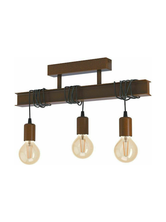 Eglo Townshend Vintage Metal Ceiling Light with Socket E27 55pcs Brown