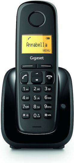 Gigaset A180 Cordless Phone with Greek Menu Black