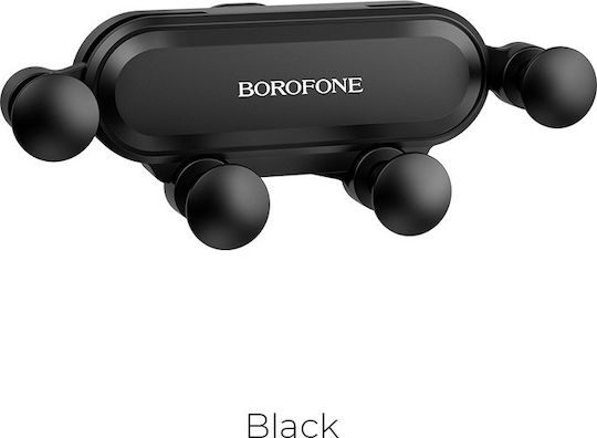 Borofone Eddie Βάση Κινητού Αυτοκινήτου 4" - 6.5" με Ρυθμιζόμενα Άγκιστρα Μαύρη