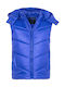 Losan Kids Quilted Jacket Sleeveless Short with Hood Blue 125-2651AL