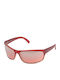 Police Unisex Sonnenbrille mit Rot Kunststoff Gestell und Rot Linse S1863 ACNX