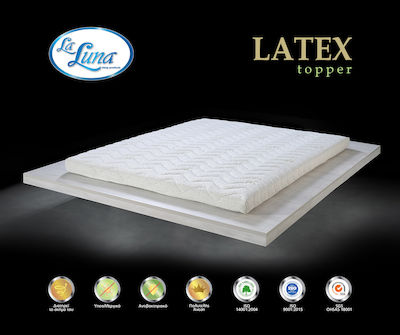 La Luna Topper Latex 3910099 Single Latex Impregnat cu Aloe Vera & Husă Detașabilă 90x190x7buc