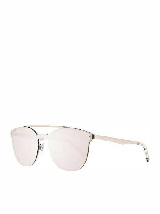 Web Men's Sunglasses with Rose Gold Metal Frame and Pink Lenses WE0190 34G