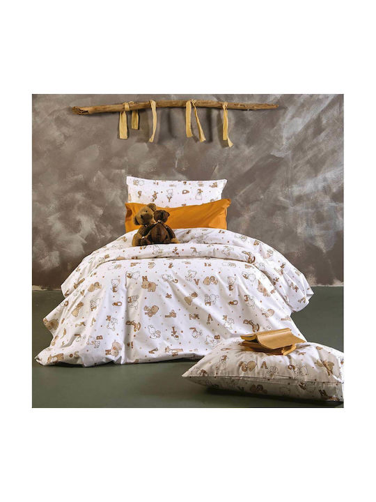 SB Home Alphabet Детски Плик за Завивка Единичен Памучен Beige 160x240бр