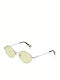 Web Women's Sunglasses with Silver Metal Frame and Yellow Lens