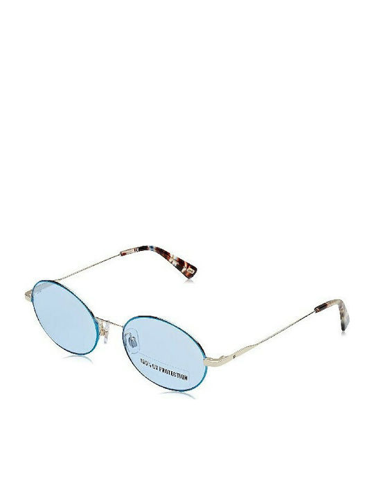 Web Women's Sunglasses with Blue Metal Frame an...
