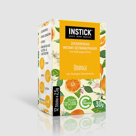 Instick Χυμός σε Σκόνη Πορτοκάλι 2.5gr 12τμχ
