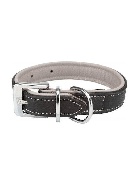 Trixie Active Comfort Κολάρο Σκύλου Δερμάτινο σε Μαύρο χρώμα Περιλαίμιο XSmall/Small 21-32cm/25mm Δερμάτινο Μαύρο/Γκρι Small / XSmall