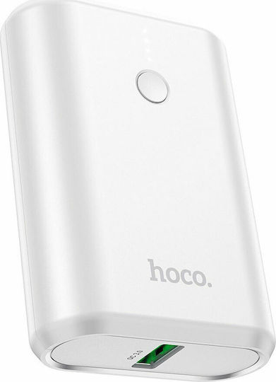 Hoco Q3 Mayflower 10000mAh 18W с USB-A порт и USB-C порт Бързо зареждане 3.0 Бял
