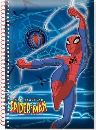 Gim Σπιράλ Τετράδιο Ριγέ Β5 120 Φύλλων 3 Θεμάτων Spiderman Πολύχρωμο