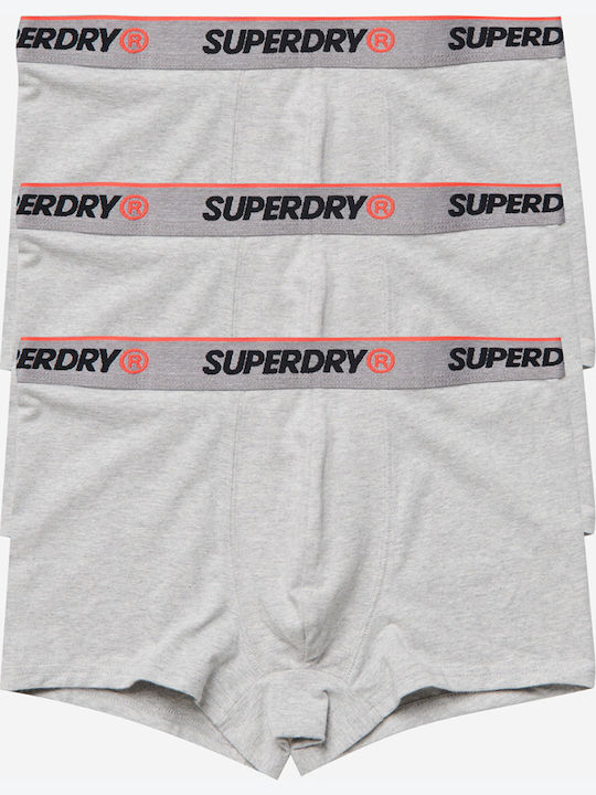 Superdry Ανδρικά Μποξεράκια Γκρι 3Pack