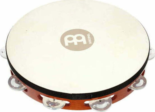Meinl Ταμπουρίνο Traditional Goatskin Wood Tambourine 10" με Φυσικό Δέρμα