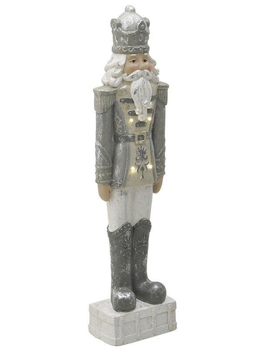 Inart Weihnachts-Nussknacker Silber aus Keramik Höhe 92cm.