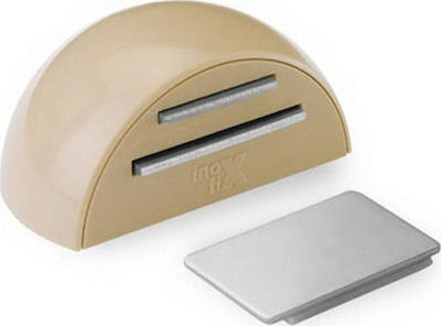 Door Stopper Magnetic Metallic Beige 1pcs