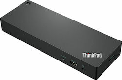 Lenovo ThinkPad Universal USB-C Docking Station με HDMI/DisplayPort 4K PD Ethernet και συνδεση 3 Οθονών Μαύρο