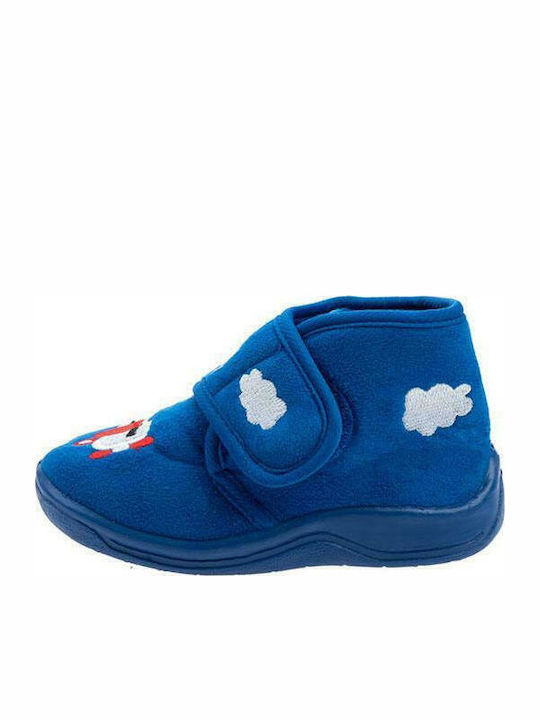 Happy Bee Kinderhausschuhe Stiefel Blau