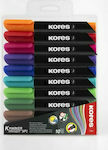 Kores Permanent Markers Multicolour 10pcs