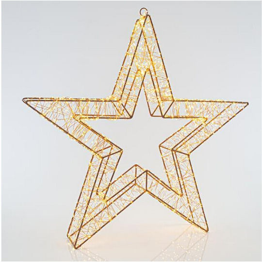 Eurolamp Metal Illuminated Christmas Decorative Desktop Star 58x10x60cm White