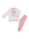 Minerva Set Top & Bottom Kids Winter Cotton Pyjamas Ecru