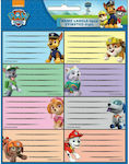 Gim Notebook Labels Paw Patrol 16pcs